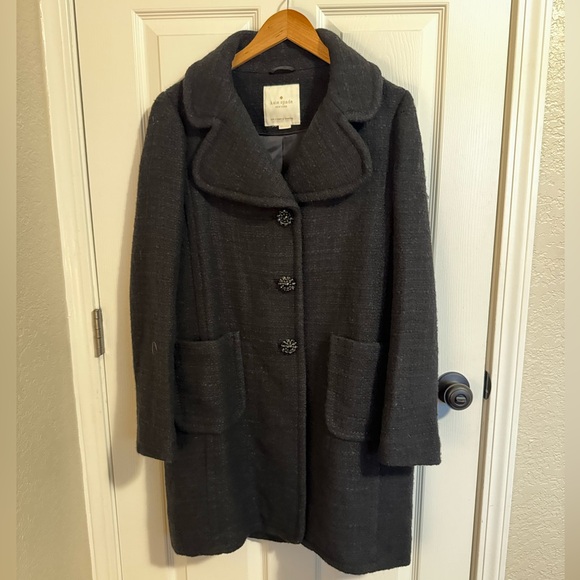 kate spade Jackets & Blazers - Kate Spade Boucle coat, peacoat, jacket, beautiful jeweled buttons, medium/10